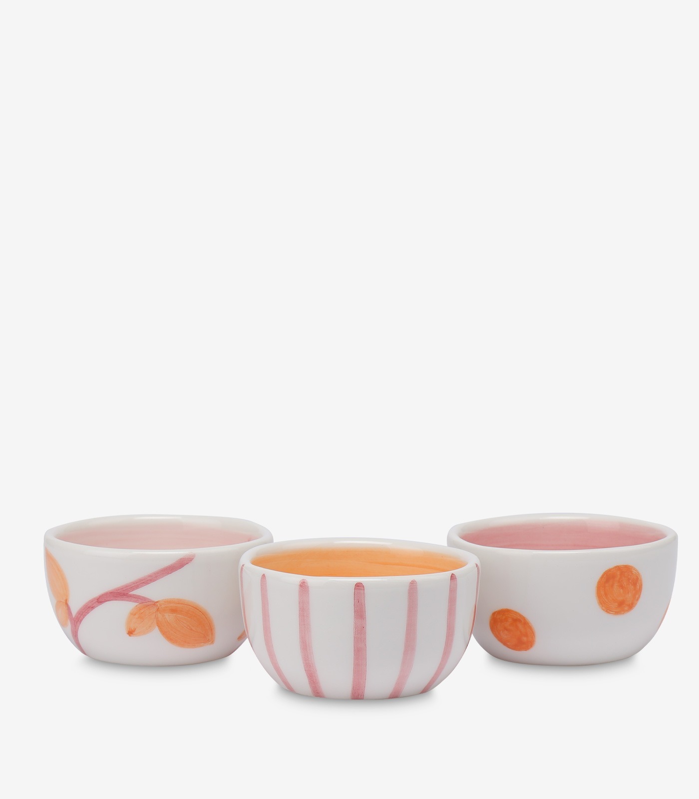 Set Ciotoline in Ceramica - Arancio e Rosa