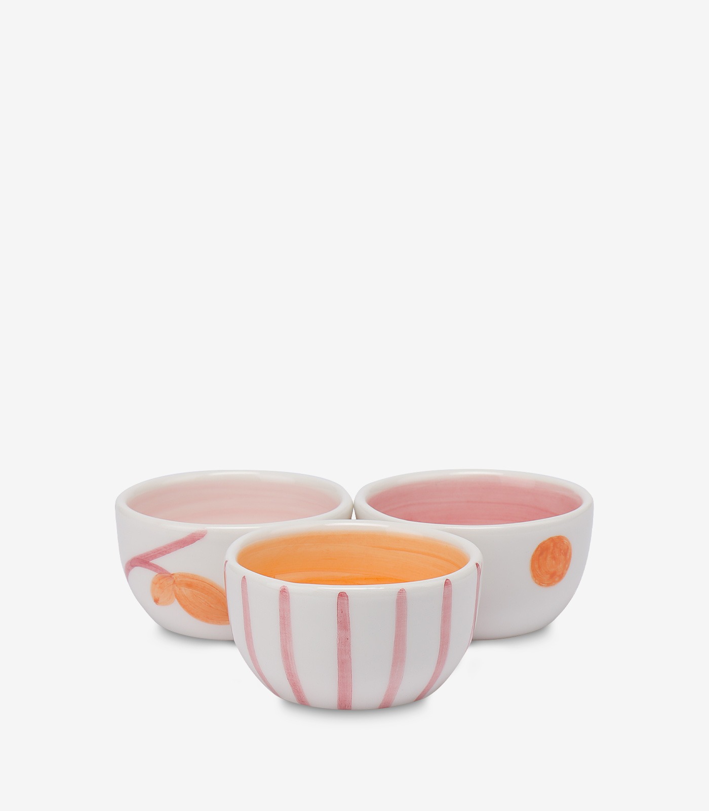 Set Ciotoline in Ceramica - Arancio e Rosa