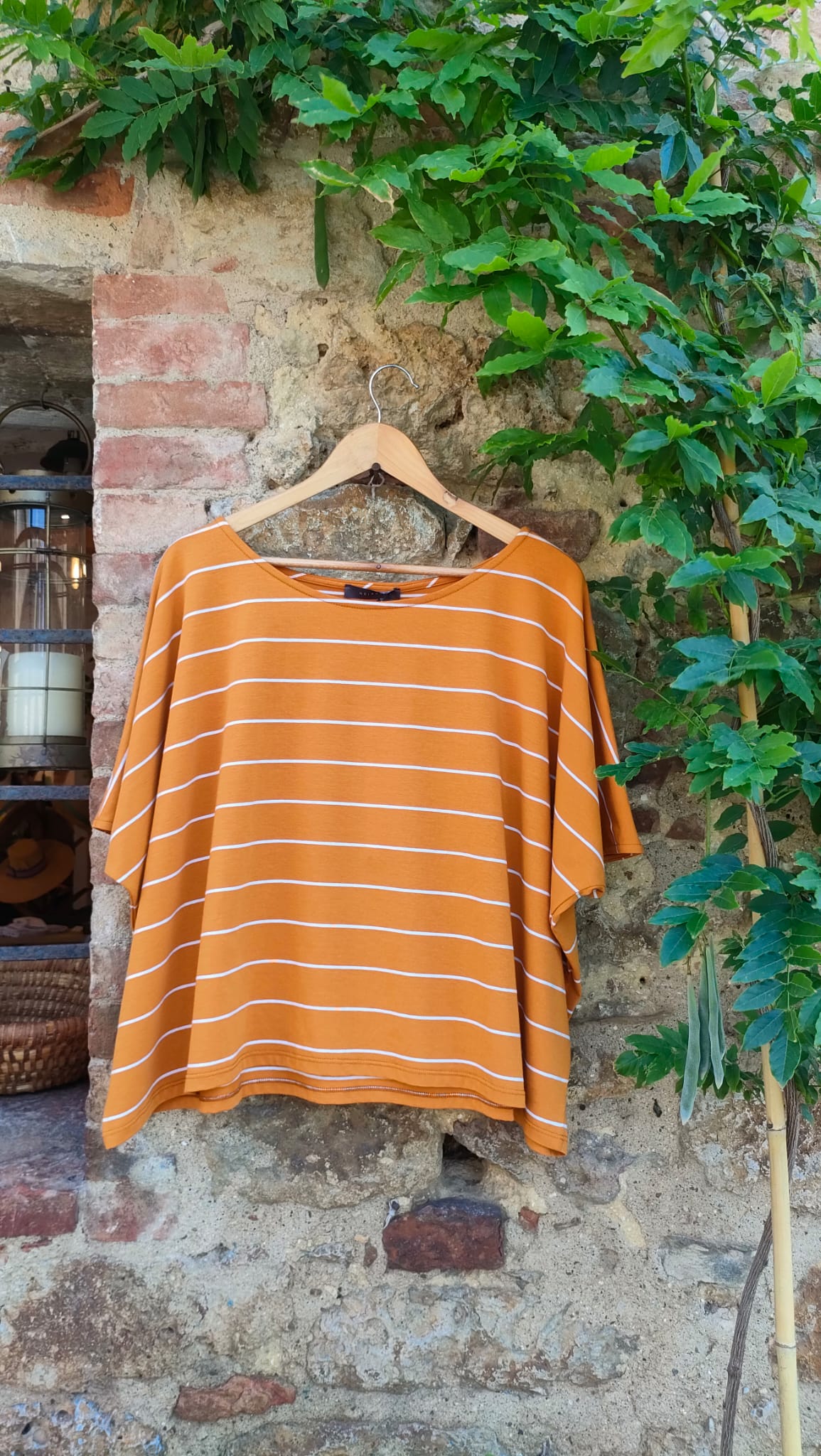 T-shirt Righe arancio