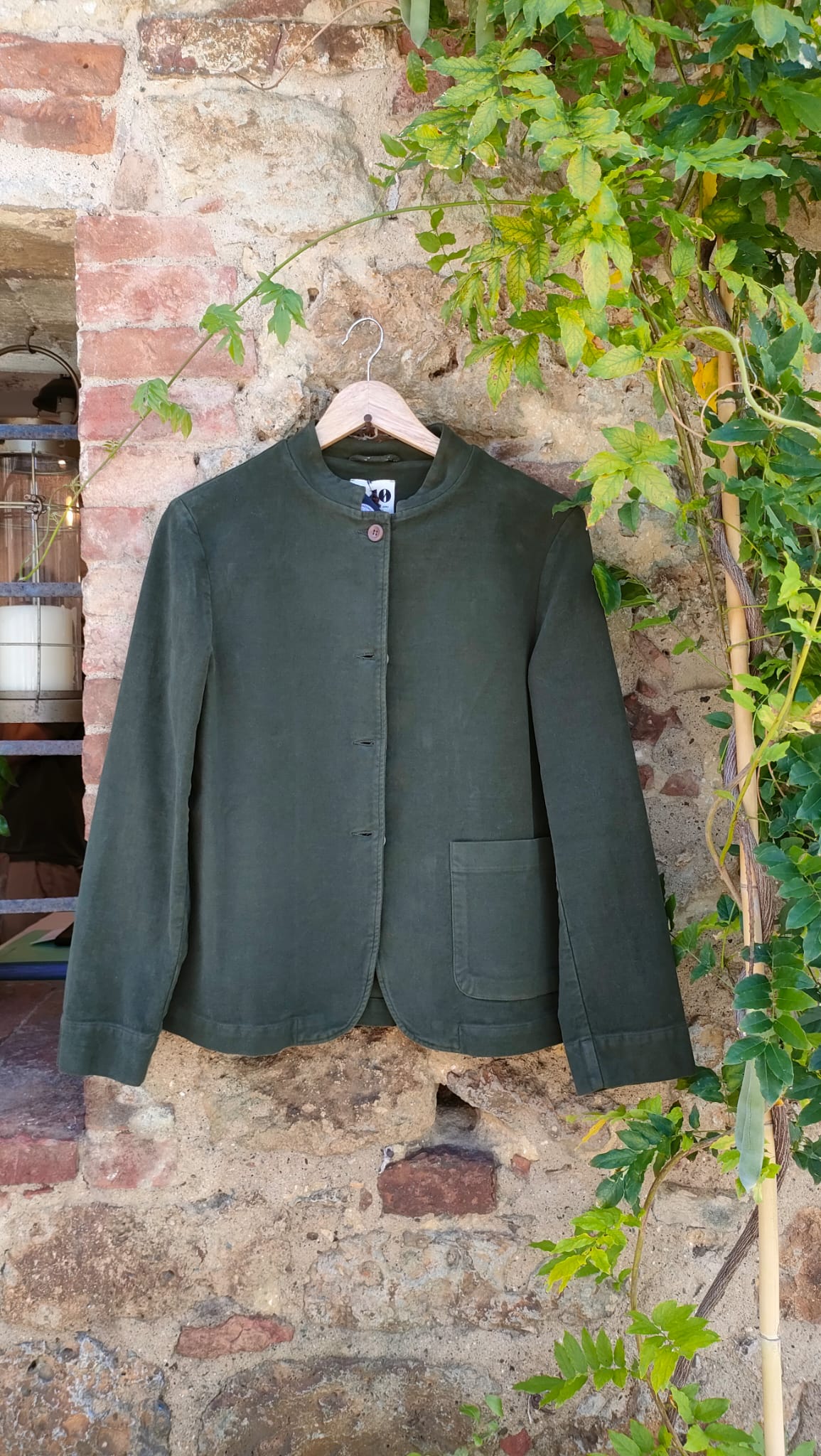Giacca in fustagno verde
