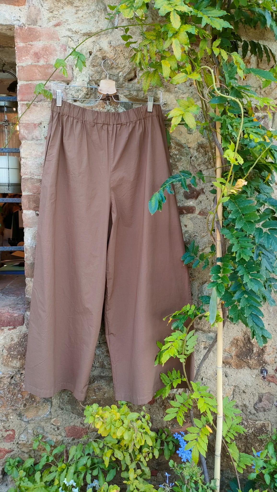 Pantalone cotone caffèlatte