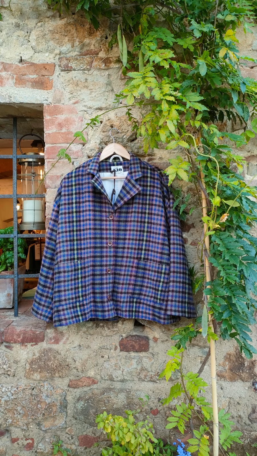 Giacca a quadri donna